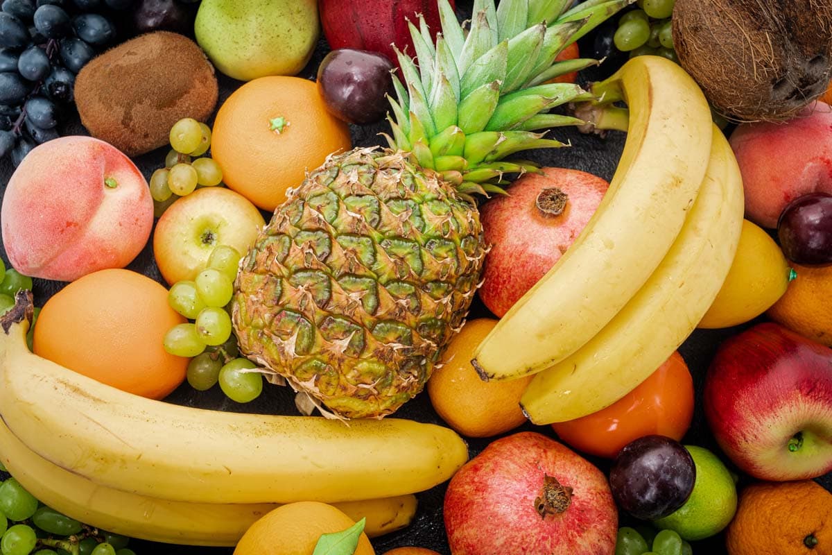 Conjunto de frutas tropicales